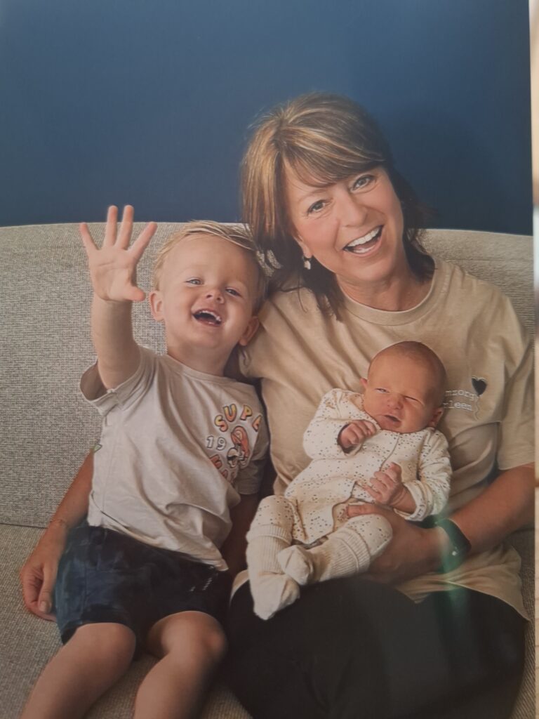 Marleen tijdens een gezellige Mom/Baby bijeenkomst